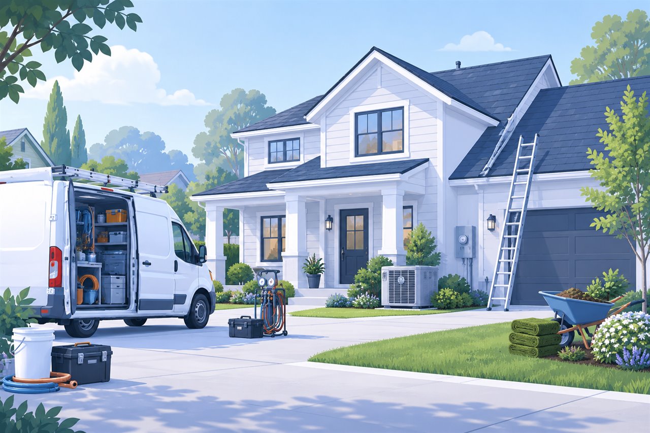 Service professional preparing for a local customer visit